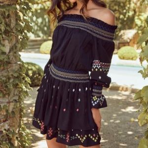 Sugarlips Embroidered Off the Shoulder Dress